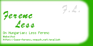 ferenc less business card